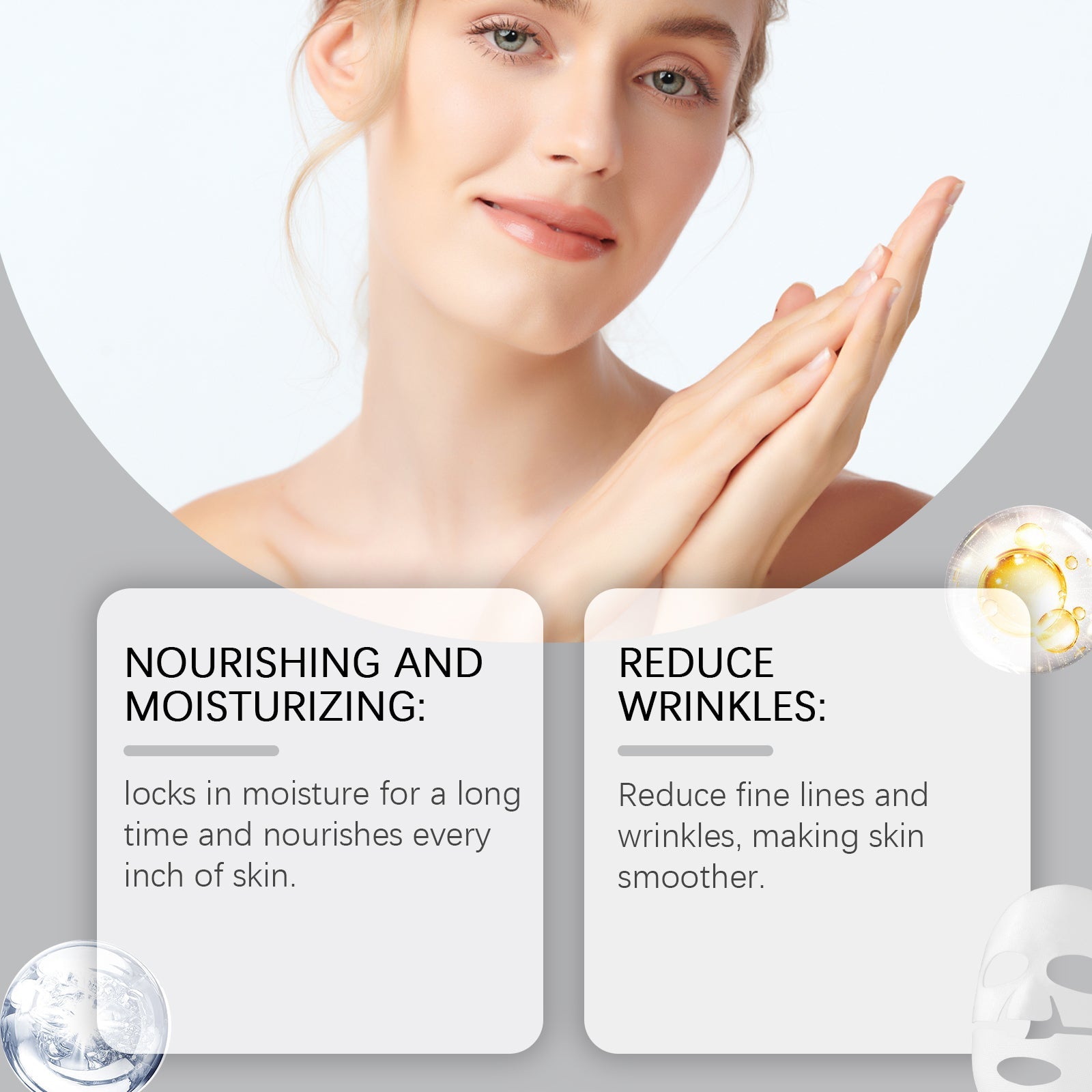 Collagen Moisturizing Mask, Hydrating Skin Care Patch, Reduce Fine Lines ,1pcs