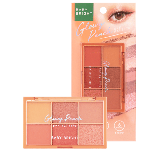 GLOWY PEACH EYE PALETTE 0.7G X 6COLORS BABY BRIGHT (M)
