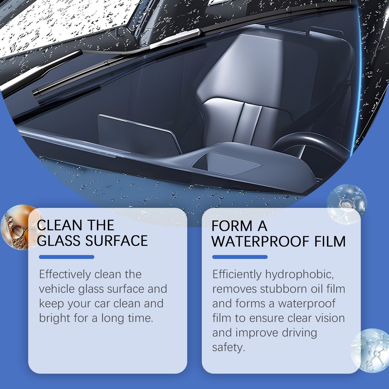 Car Cleaning Sheets, Waterproof, Anti-Fog Windshield Cleaner, Easy Car Glass Maintenance ,30pieces