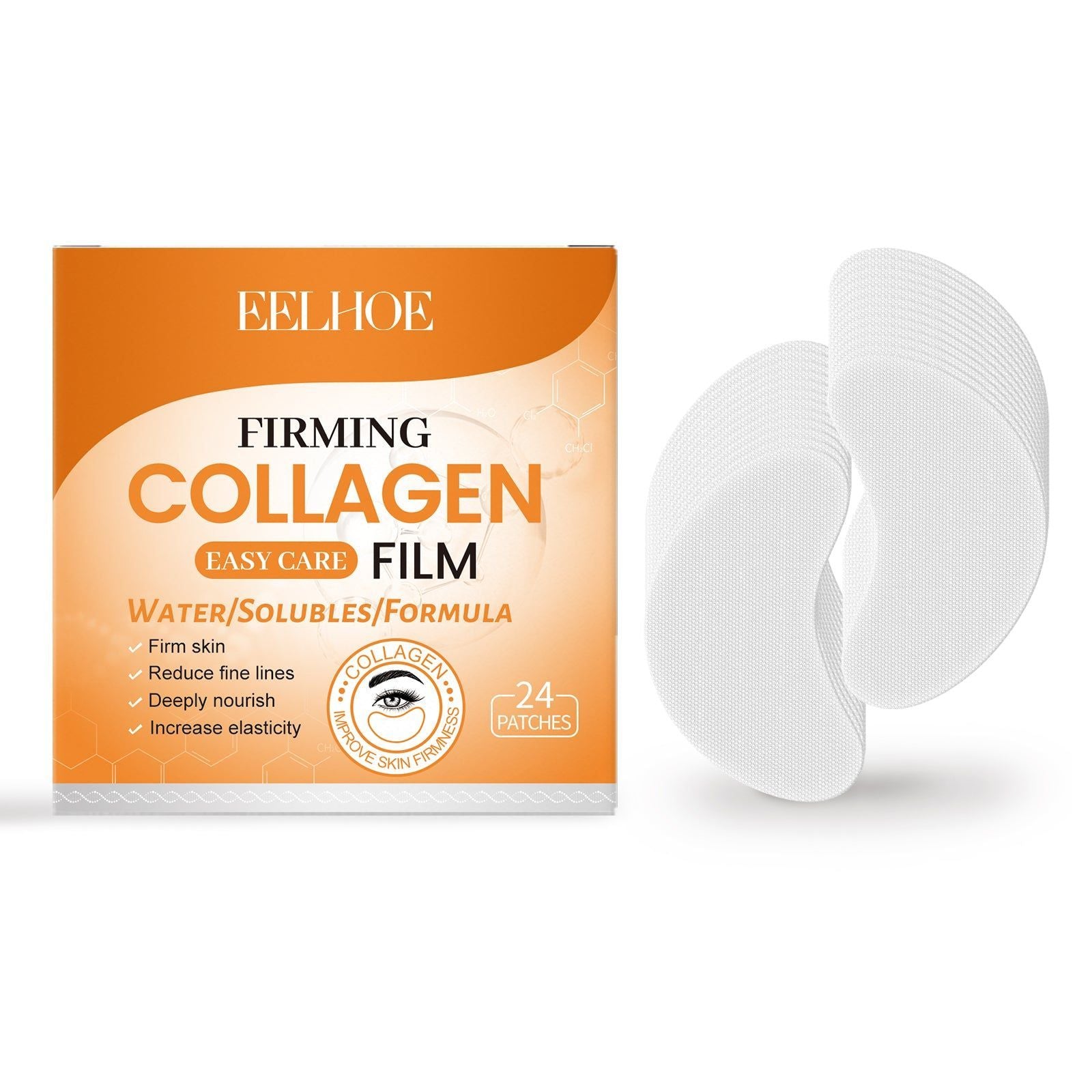Collagen Eye Mask Moisturize Brighten Reduce Fine Lines Hydrating ,24patches