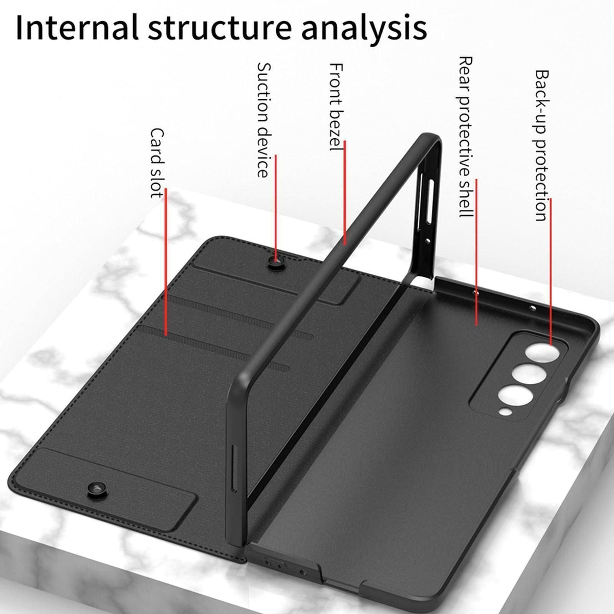 Leather Wallet Case Shockproof Cover With S Pen Holder For Samsung Galaxy Z Fold 4