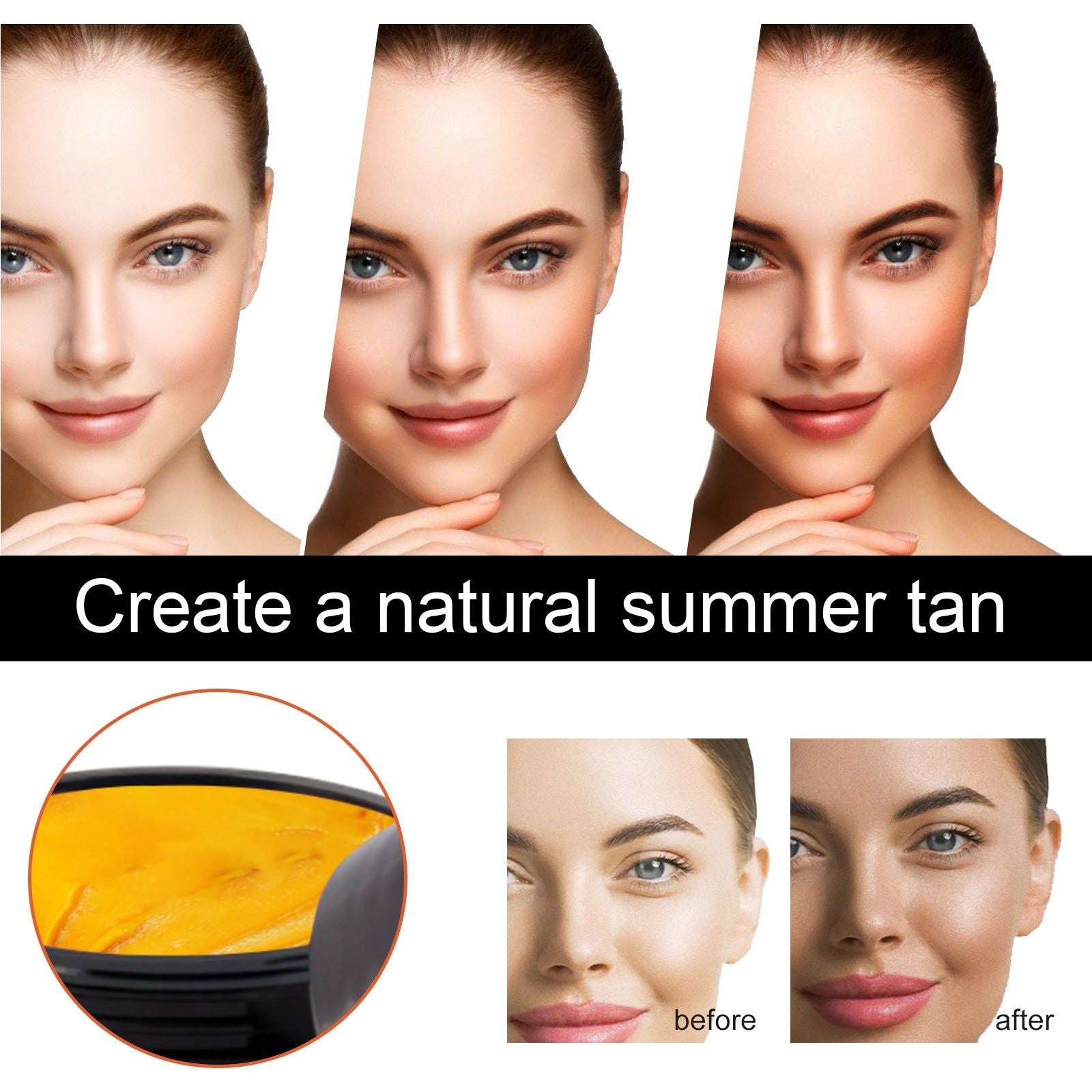 Create a Natural Summer Tan, Aloe Vera Darkening Cream, Sunbathing & Skin Repair ,50g