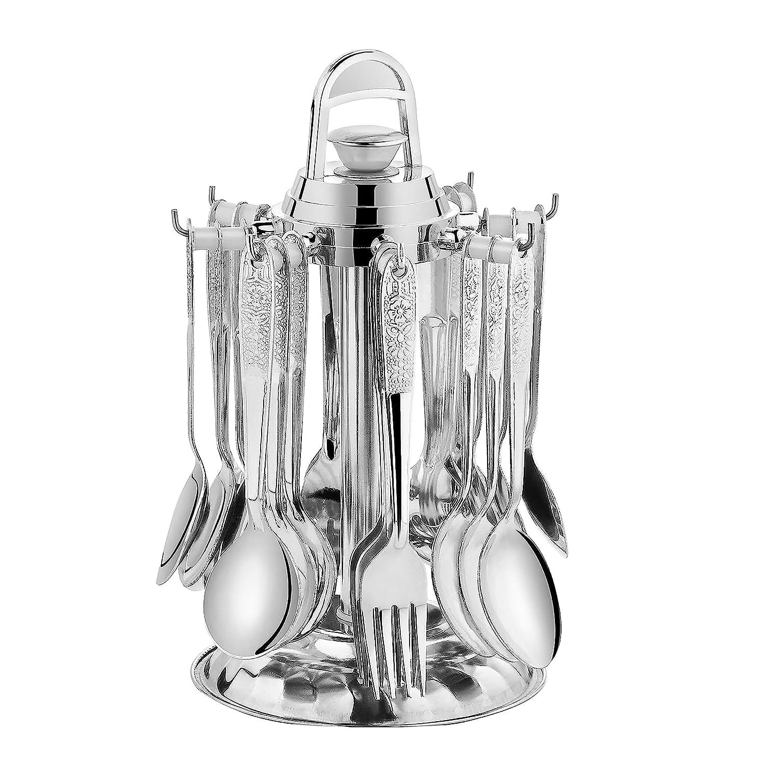 Stainless Steel 24 Pc Cutlery Set with Stand Dishwasher Safe