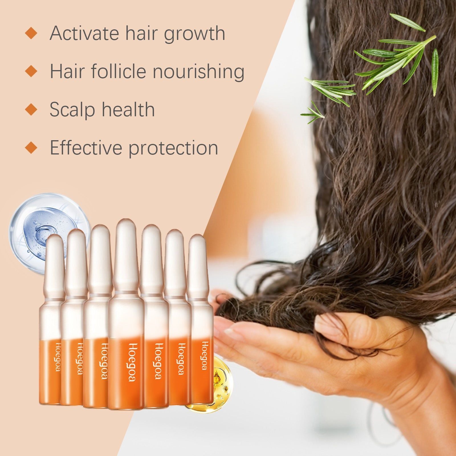 Activate Hair Growth Serum for Thicker Stronger Hair, Nourish Scalp, Reduce Hair Loss ,2ml*7pcs