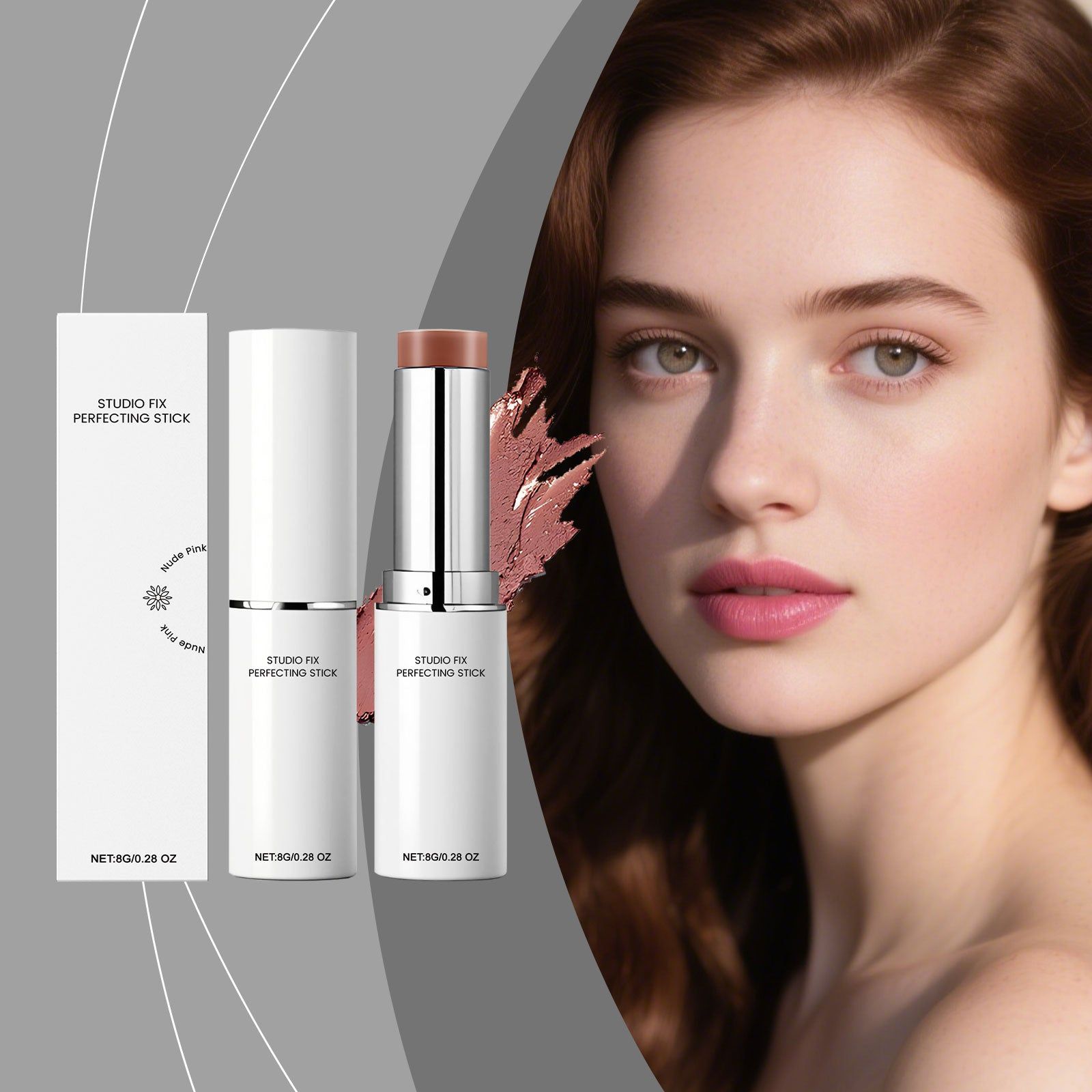 Brightening Stick Concealer Foundation, Natural Matte, Long-Lasting, Flawless Skin ,8g