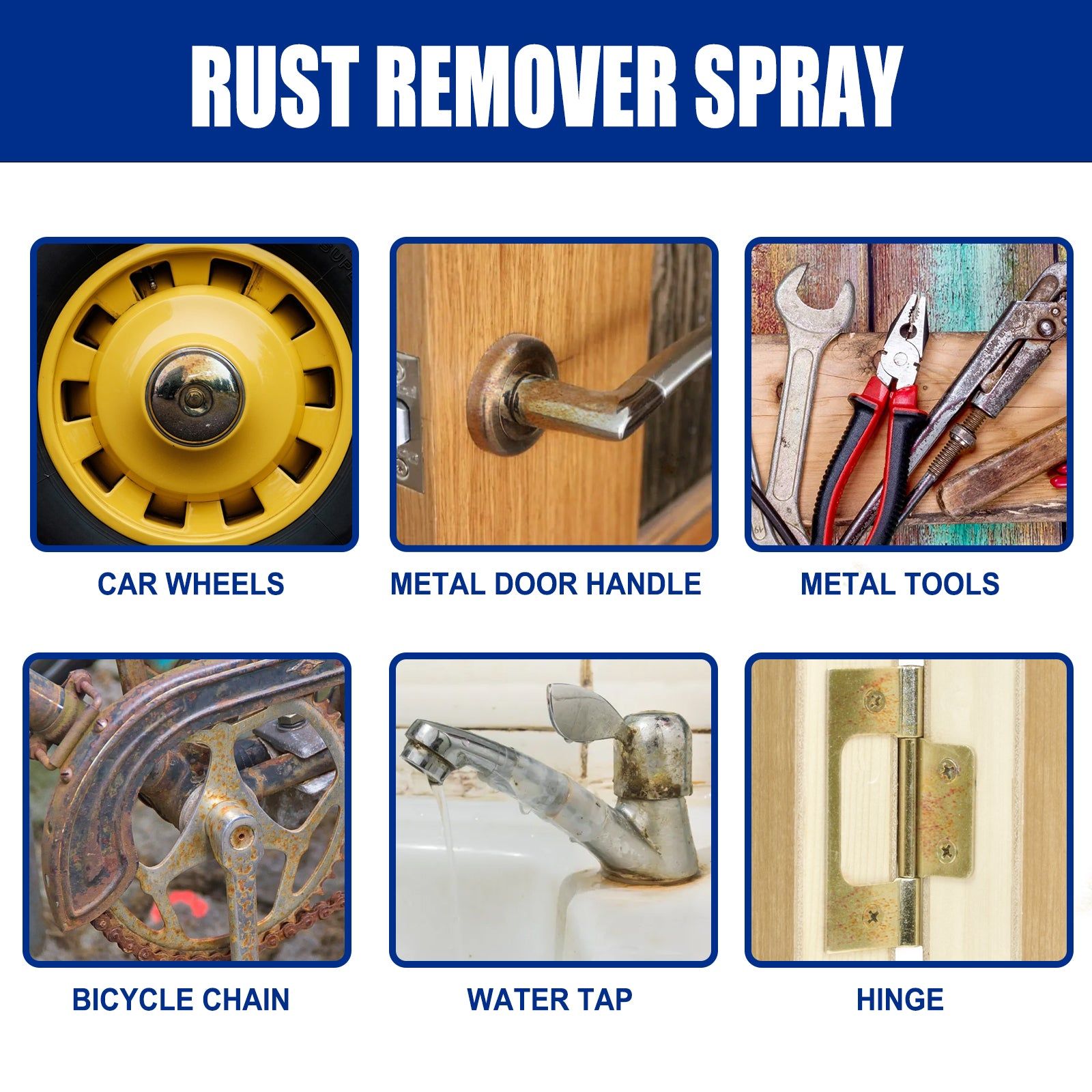 Automobile Rust Removal Spray, Fast Car Wheel Rust Remover, Paint & Decontamination ,30ml