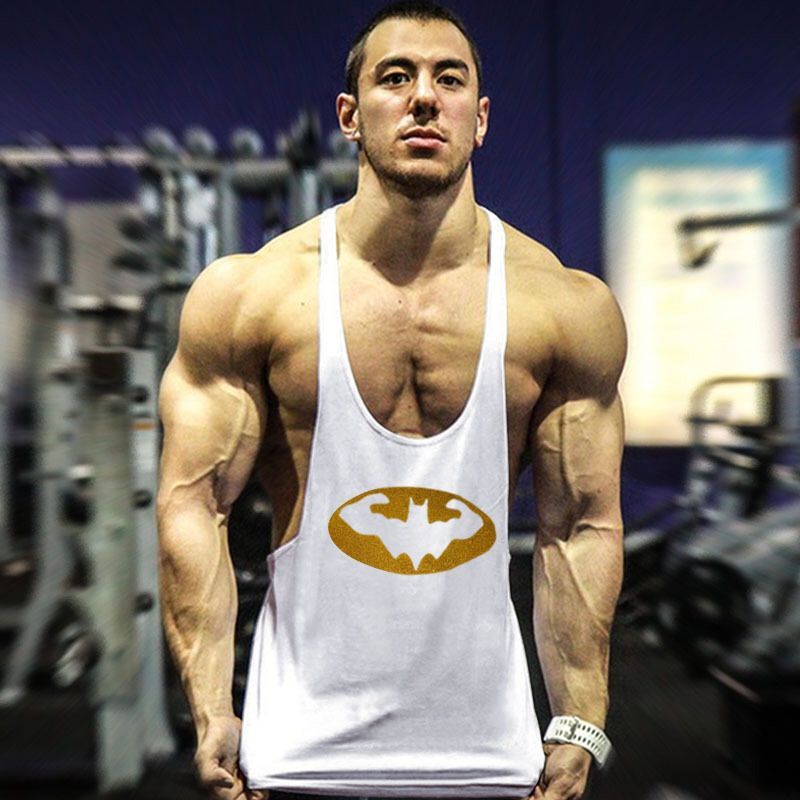 Men Gym Tank Top Fitness Vest Bodybuilding Undershirt Sports Training Workout Singlet