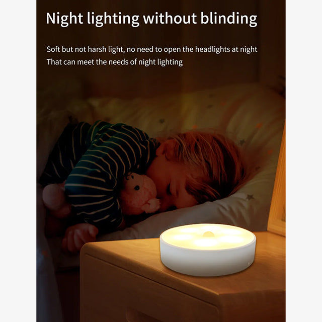 LED Motion Sensor Night Light with 2 Color Modes - USB Rechargeable Indoor Lighting for Home, Bedroom, Hallway