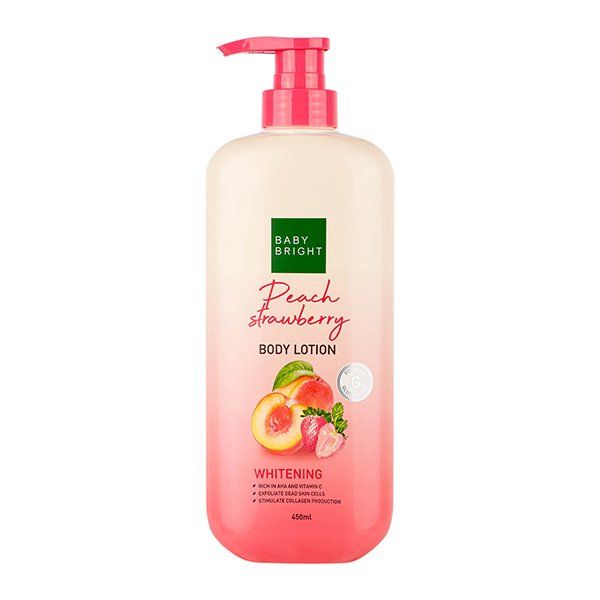 Peach Strawberry Body Lotion 450ml <br/> BABY BRIGHT (B)