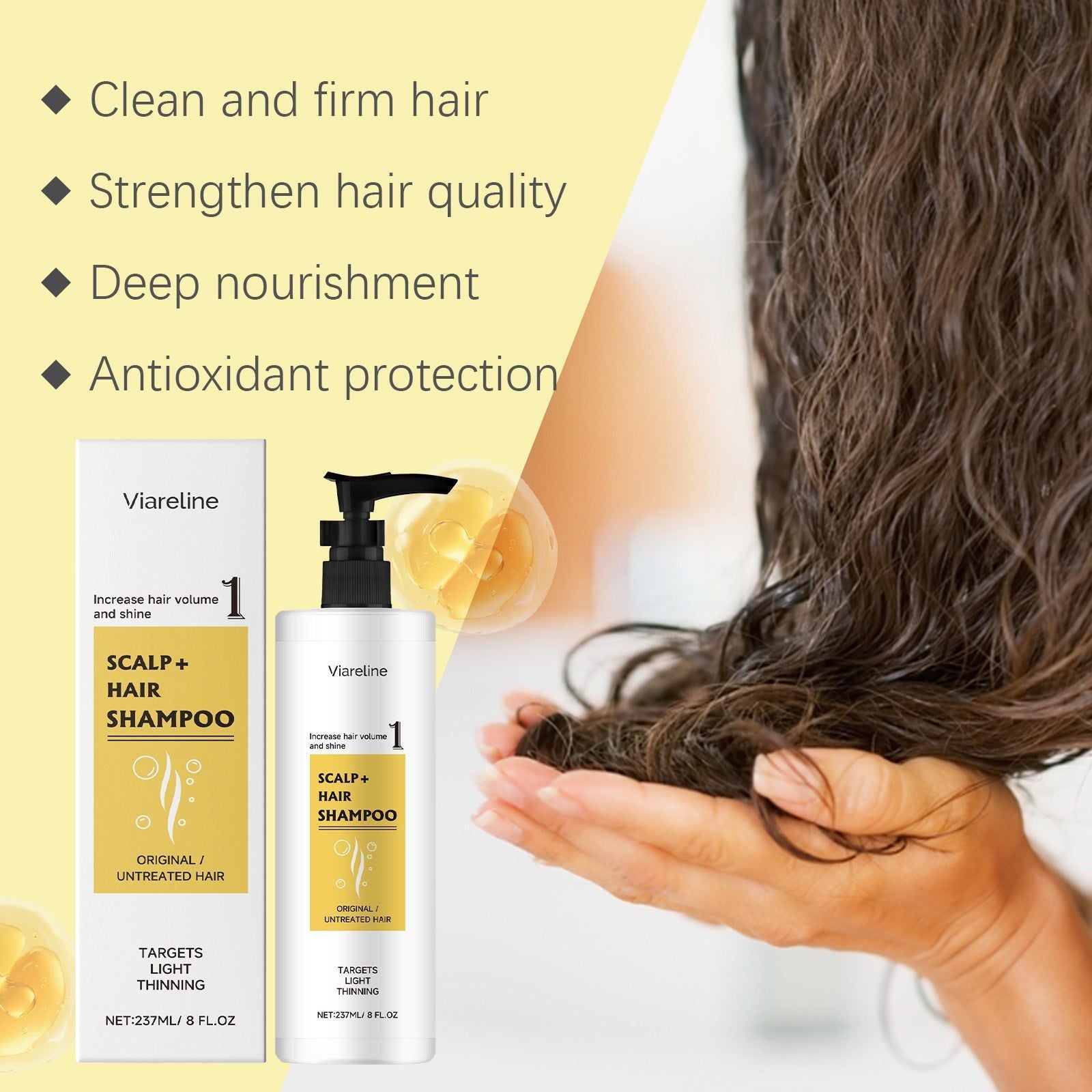 Amino Acid Hair Care Shampoo, Deep Hydrating, Nourishing, Anti-Hair Loss ,237ml