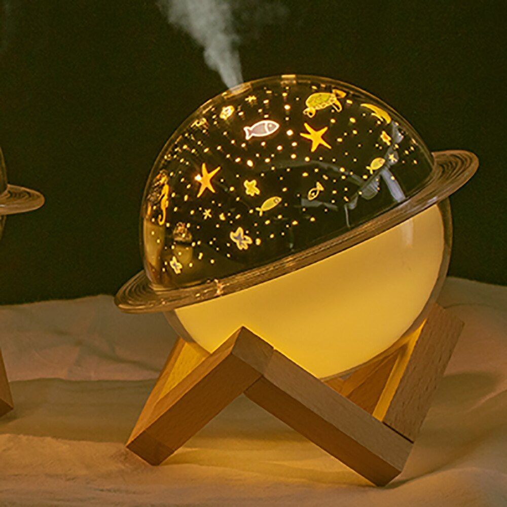 Planet Humidifier Household Aroma Diffuser Night Light Air Diffuser Mist Purifier Spray