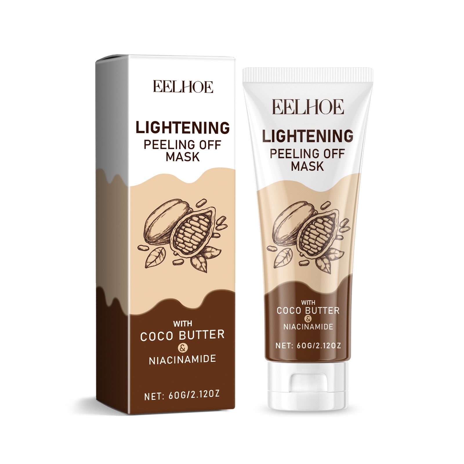 Chocolate Nicotinamide Peel Mask, Facial Care, Brightening, Moisturizing, Anti-Aging ,60g