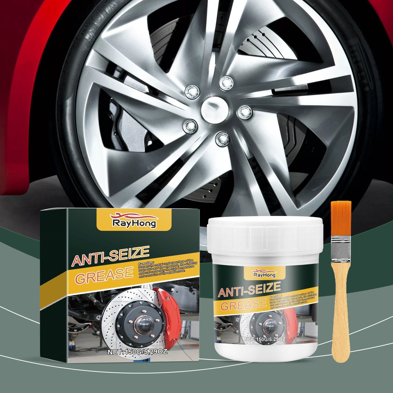 Automobile Brake Wheel Grease, Anti-Bite, Rust Prevention, High Temp Lubricant ,1set