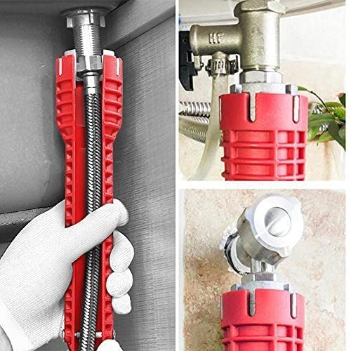 8 In 1 Faucet Sink Installer Multi Purpose Wrench Plumbing Tool Water Pipe Spanner