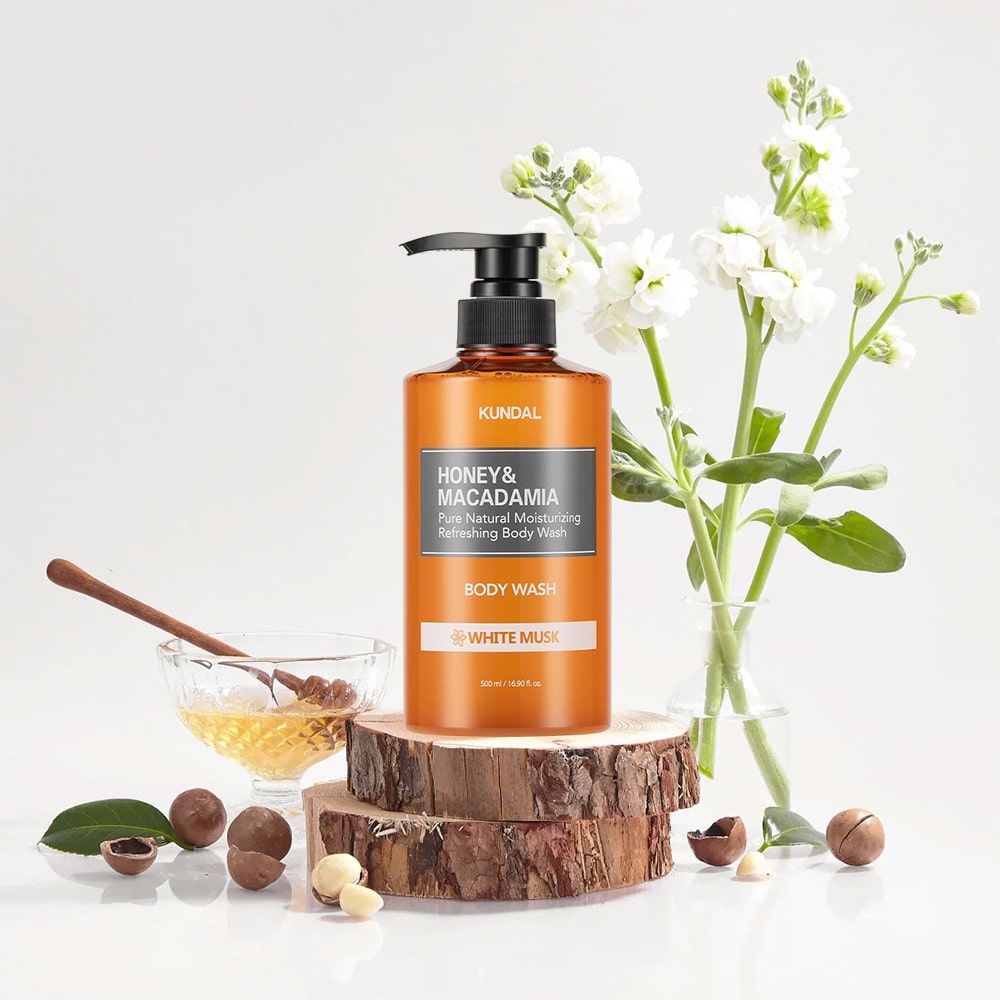 Honey & Macadamia Natural Moisturizing Body Wash 500ml - White Musk