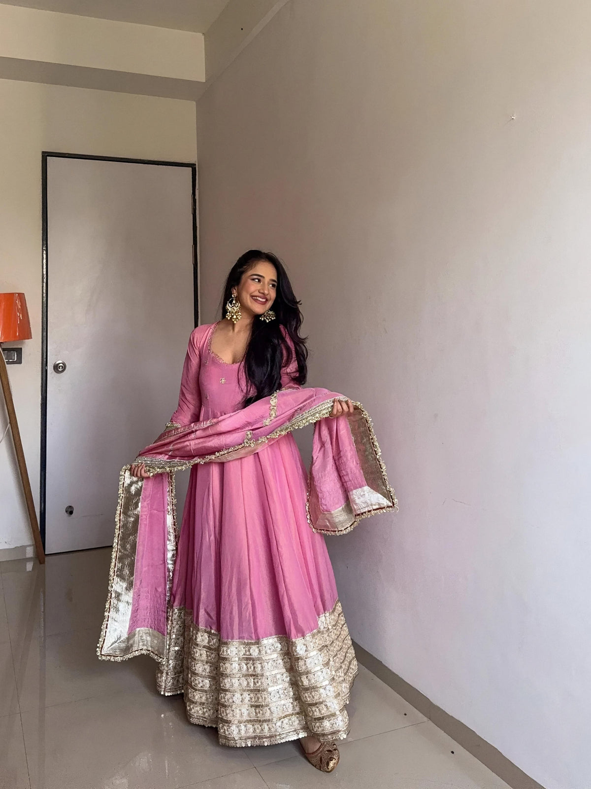 Fab Zone Party Wear Designer Gown And Pent With Beautiful Dupatta For Women