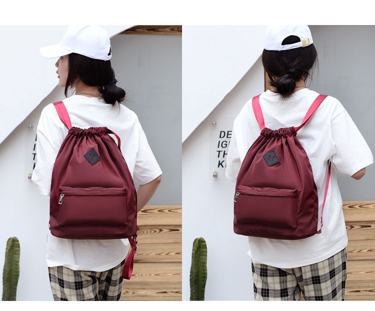 Drawstring Backpack Sports Gym Backpack Waterproof String Bag Beach Bag