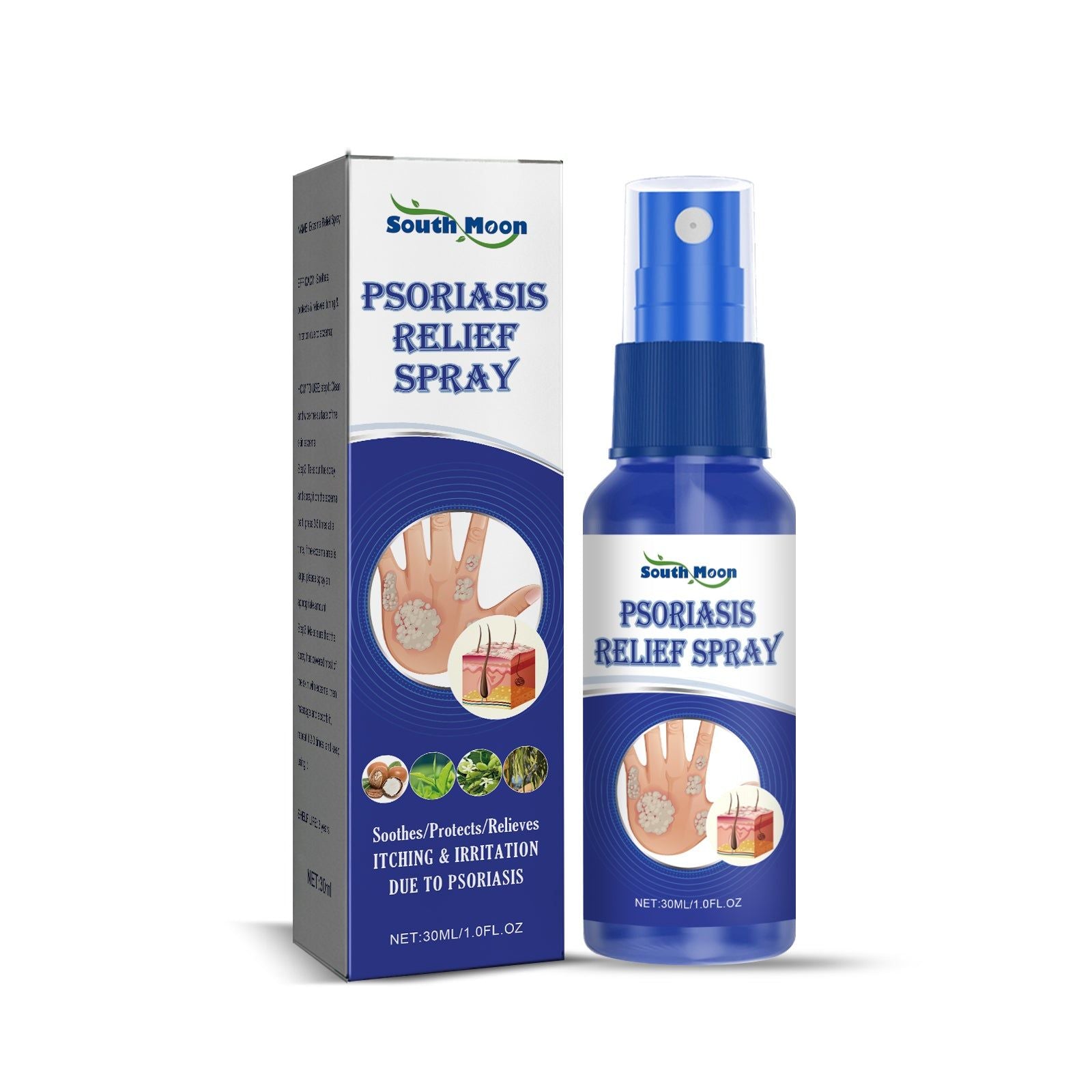 Decanter Moss Soothing Spray for Swelling, Itch Relief, Eczema, Natural Skin Care ,30ml