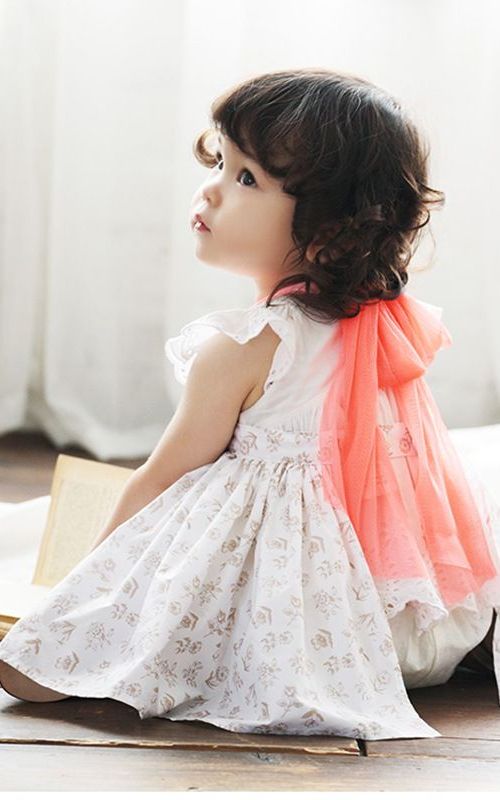 Little Girls Cooking Baking Apron Kitchen Waterproof Bow Aprons Dress
