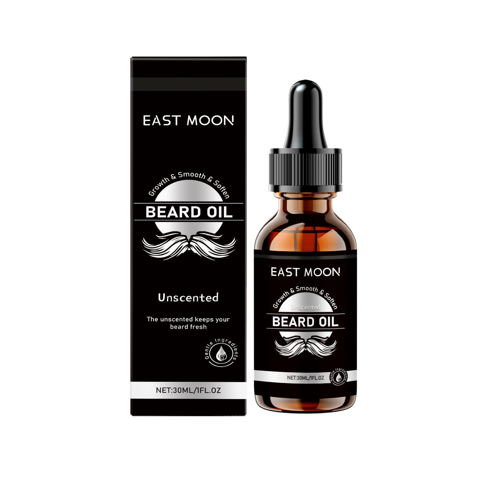 Fragrance-Free Beard Care Essential Oil, Nourishing Moisturizer for Soft, Healthy Beards ,30ml