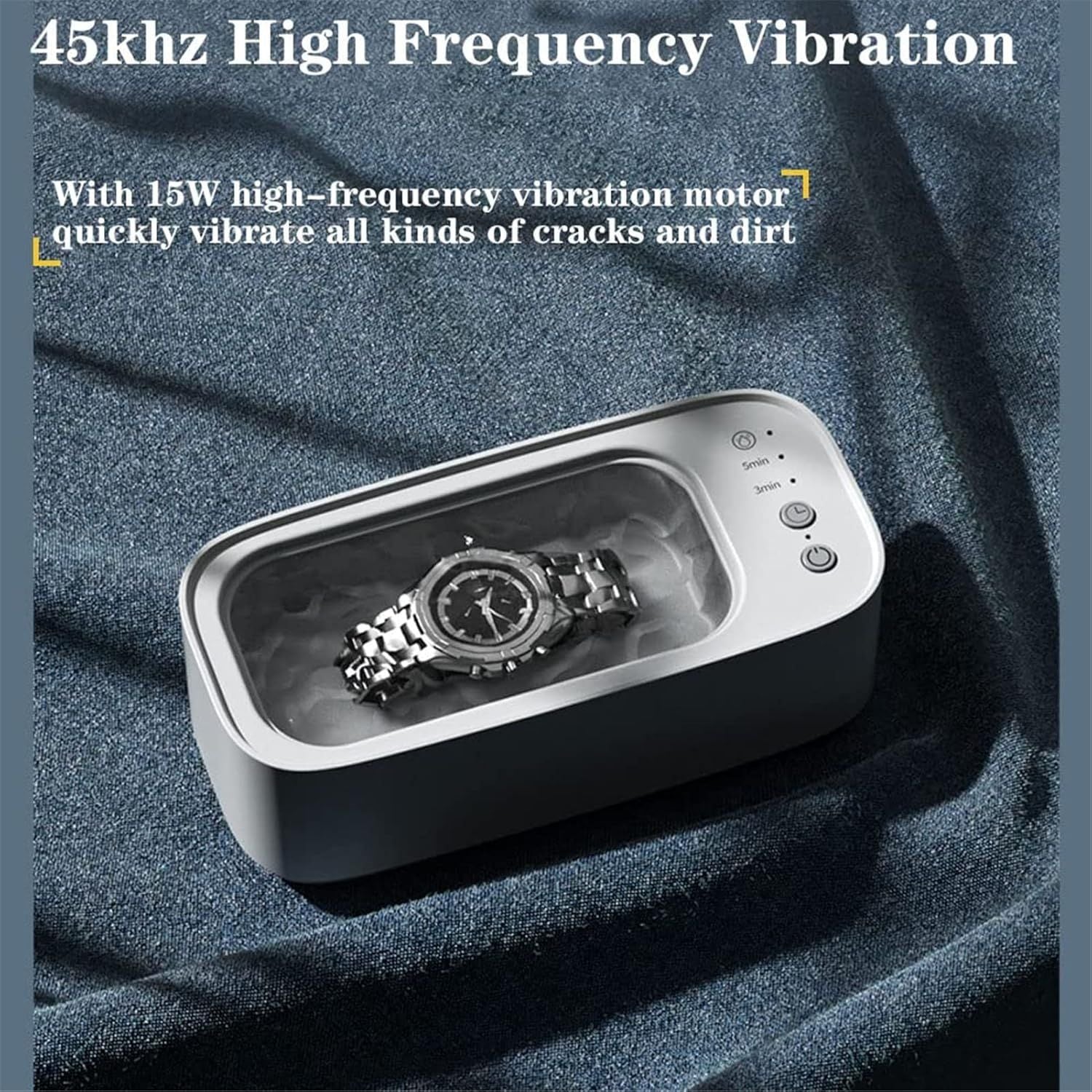 Ultrasonic Glasses Cleaner Jewelry Cleaner Machine for Eyeglasses Watches Gift for Wife Friend