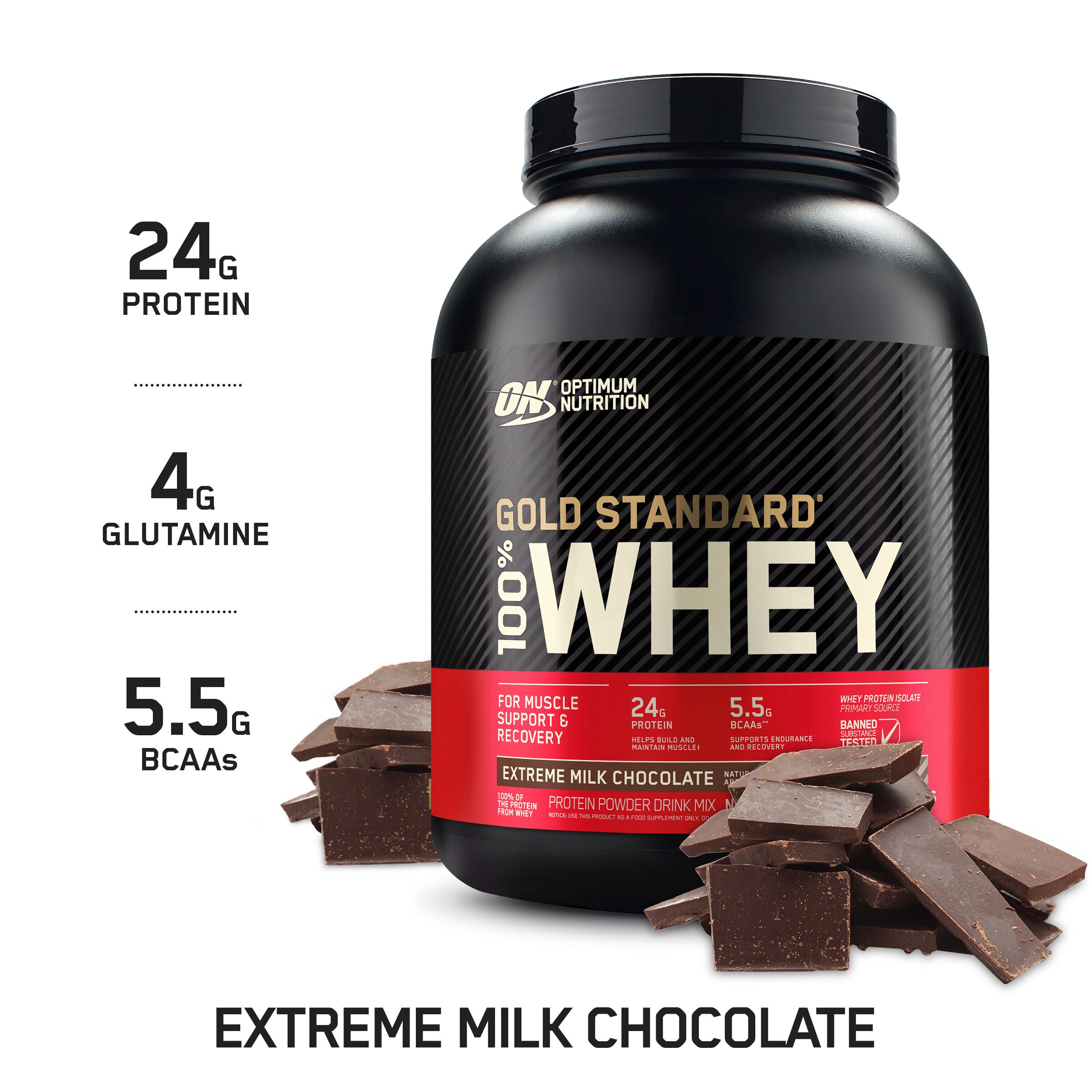 ON 100% WHEY GOLD Std 5-LB  Ext Milk Chocolate