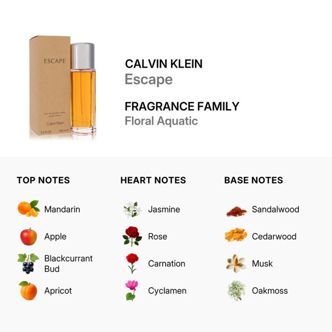 Calvin Klein Escape Eau de Parfum for Women, 100ml