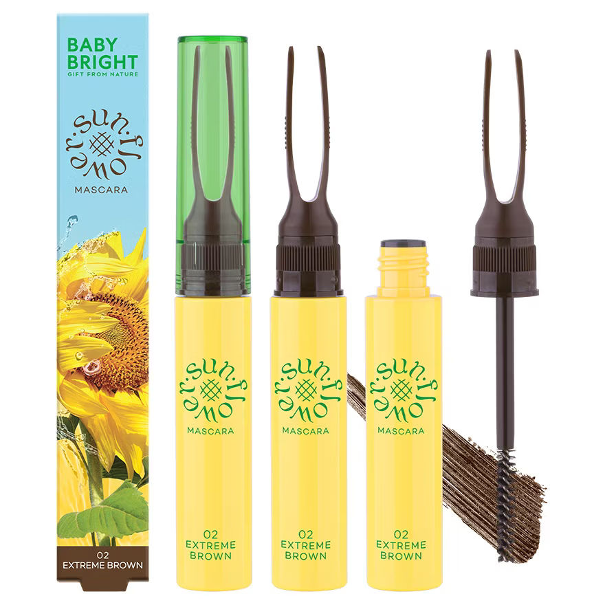 ماسكارا صن فلاور 5 جرام بيبي برايت (M) 02 بني غامق