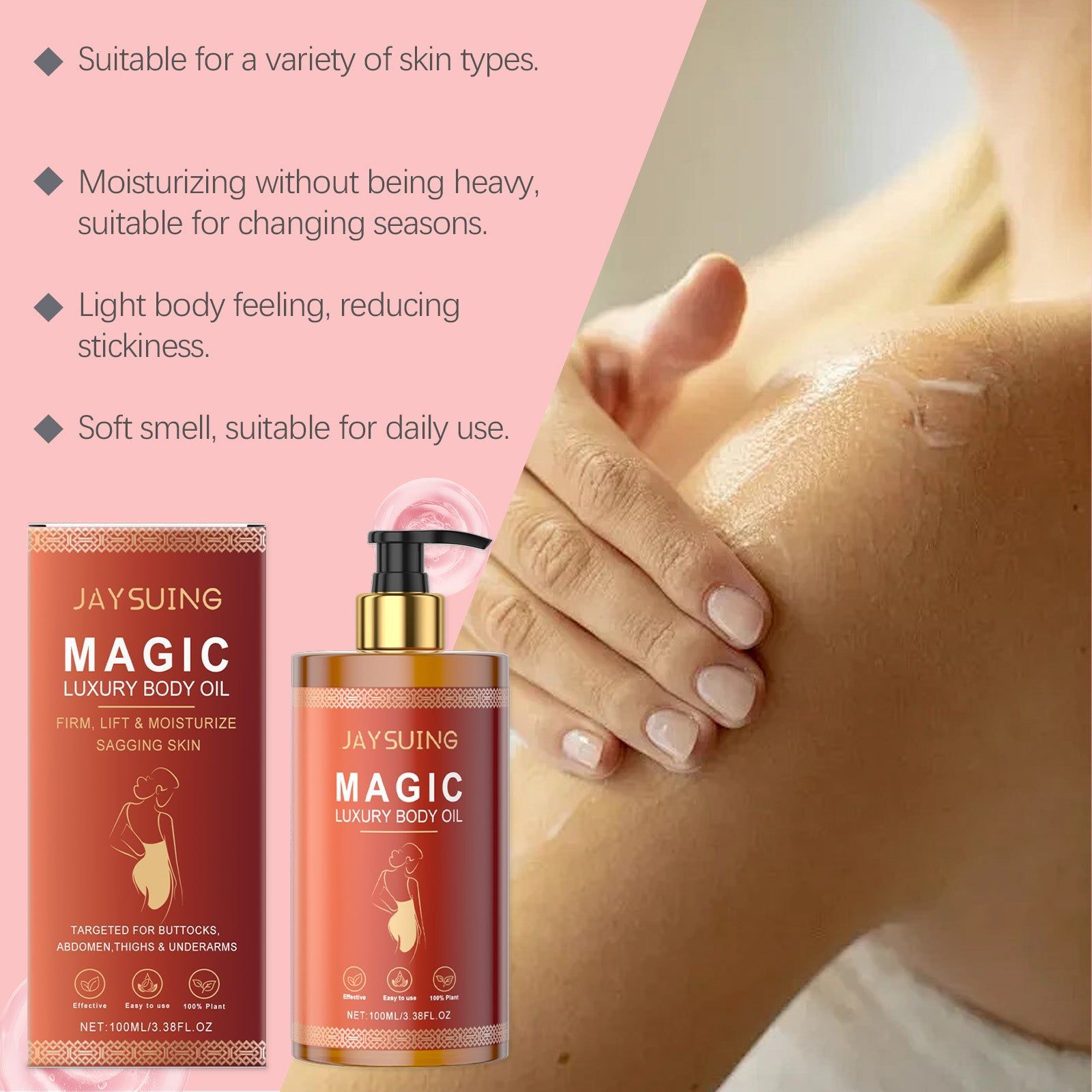 Body Oil Moisturize Skin, Nourishing, Firming, Natural Hydrating, Daily Care ,100ml