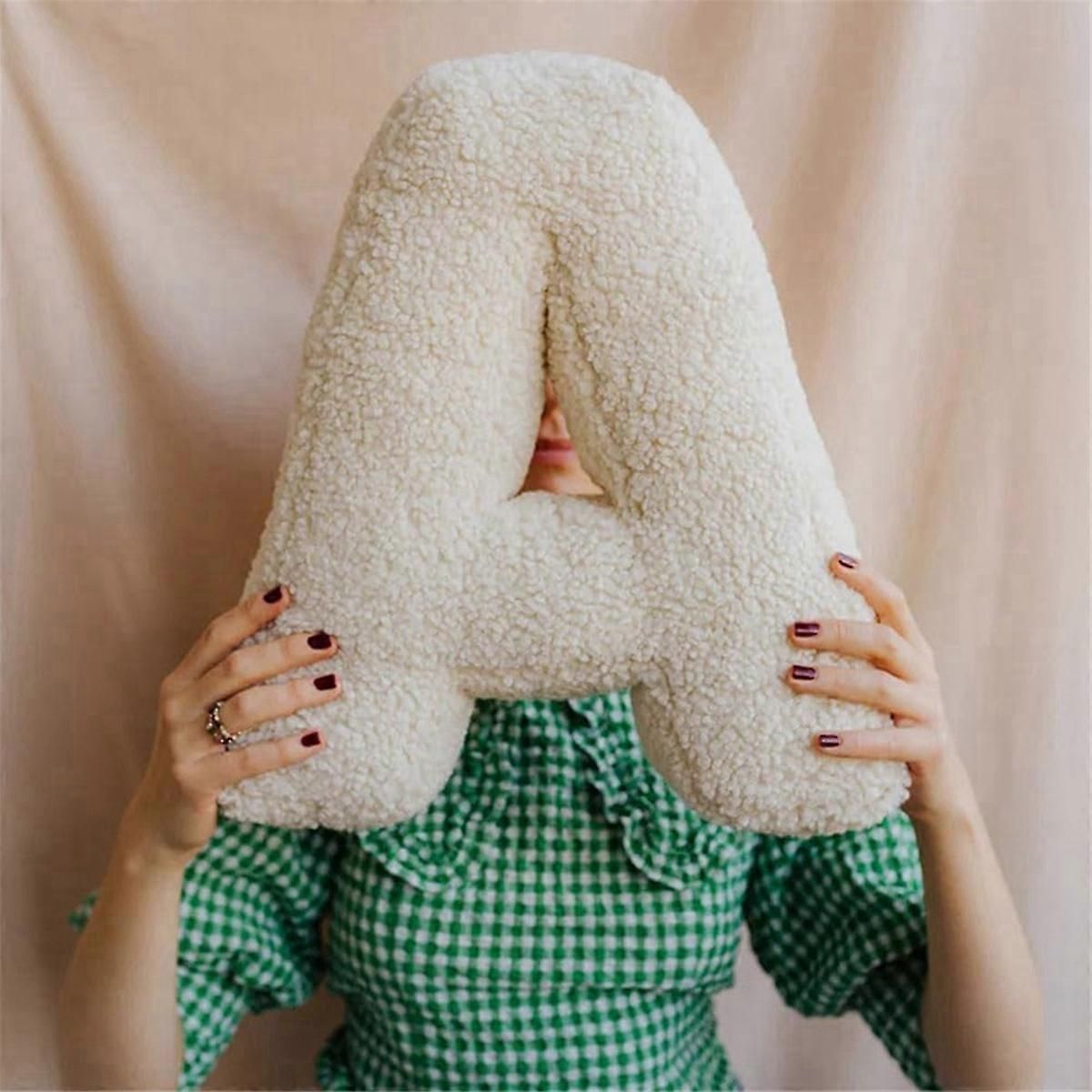Letter Pillow Throw Cushion Decorative Alphabet Letter N