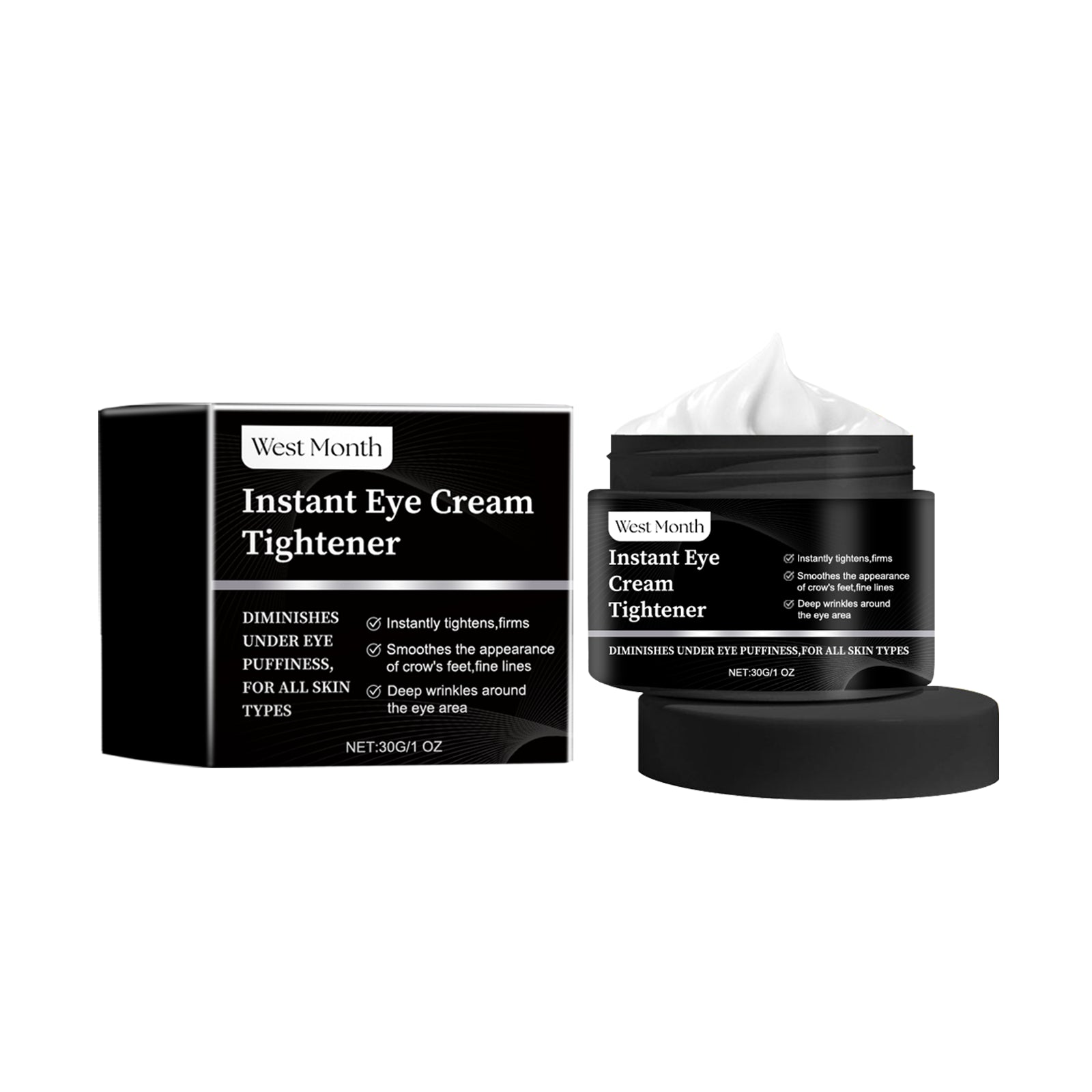Revitalize Your Eyes with Instant Eye Cream, Dark Circles, Puffiness, Wrinkle Repair, Hydrating Eye Care ,30g