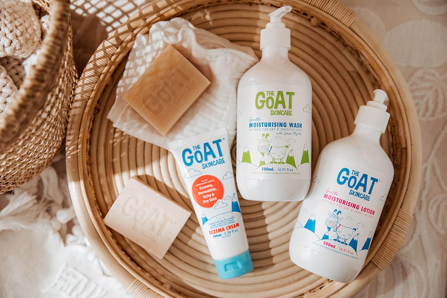 صابون Goat Skincare الأصلي بزيت جوز الهند 100 جرام، بني فاتح