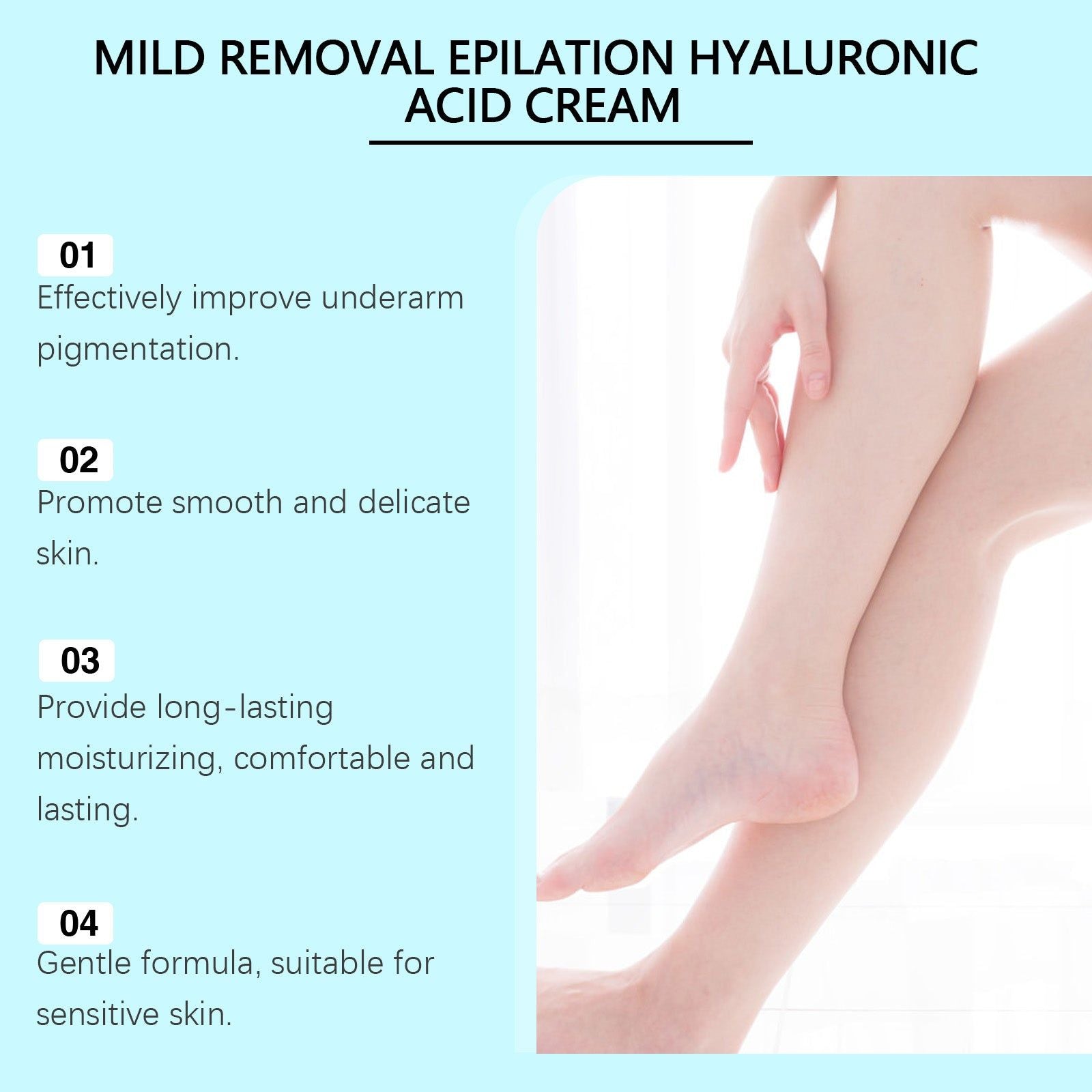 Body Hair Removal Cream, Moisturizing, Soft Skin, Gentle, Easy to Use ,1 set