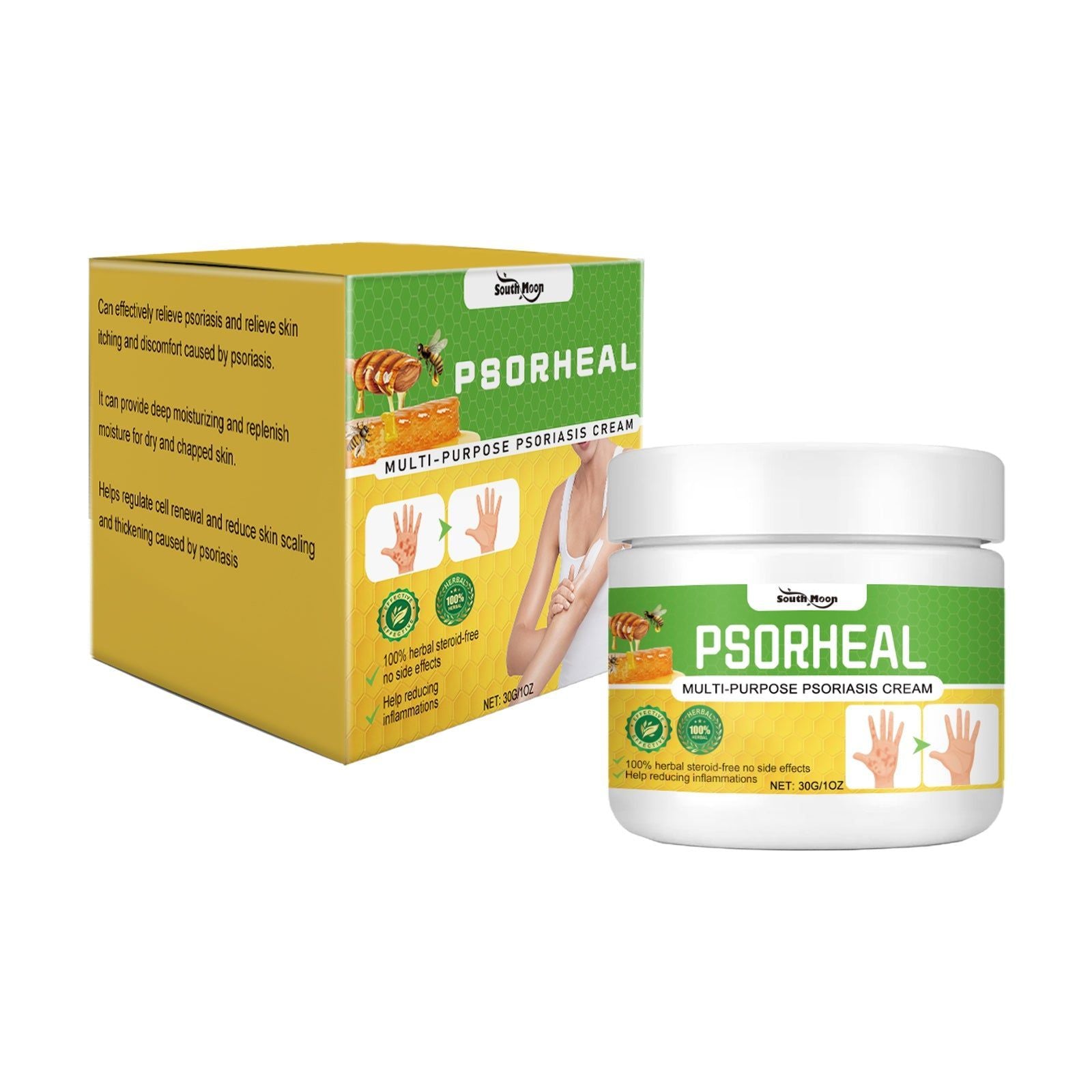 Skin Care Cream, Deep Moisturizer for Body, Hands, Feet, Psoriasis Relief ,30g