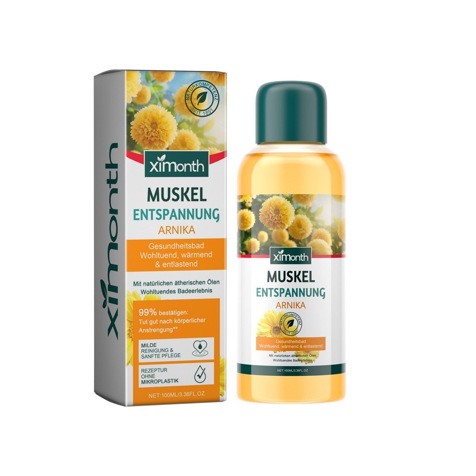 Bath Oil for Body Cleansing, Moisturizing, Exfoliating, Relaxing, Skin Brightening ,100ml