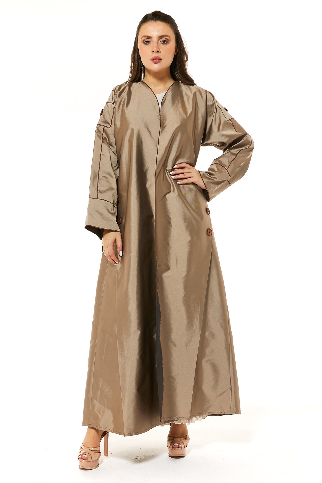MOiSTREET Tan Casual Abaya