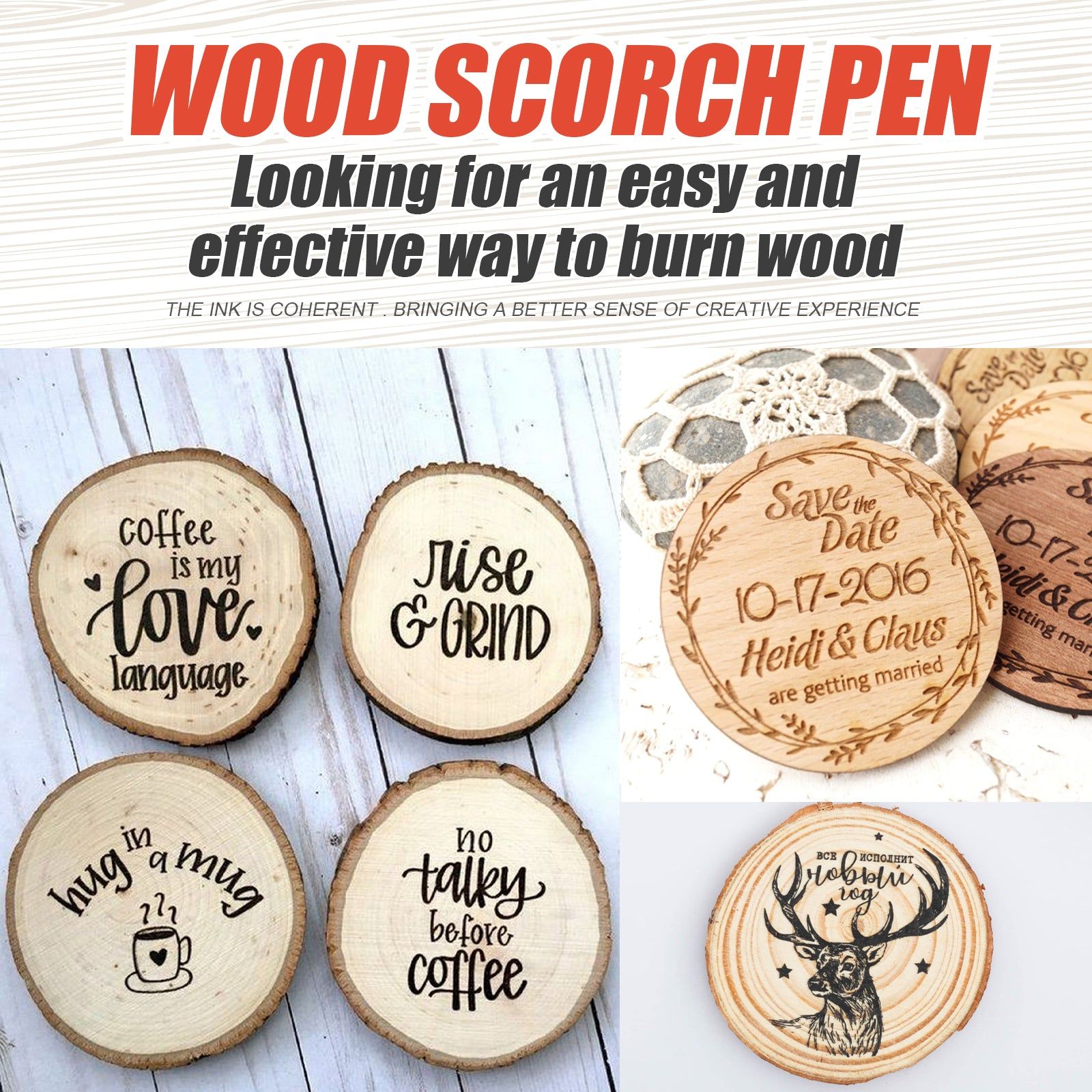 Create Stunning Wood Art with DIY Pyrograph Pen, Safe Non-Toxic, Perfect for Kids ,5ml*1pcs