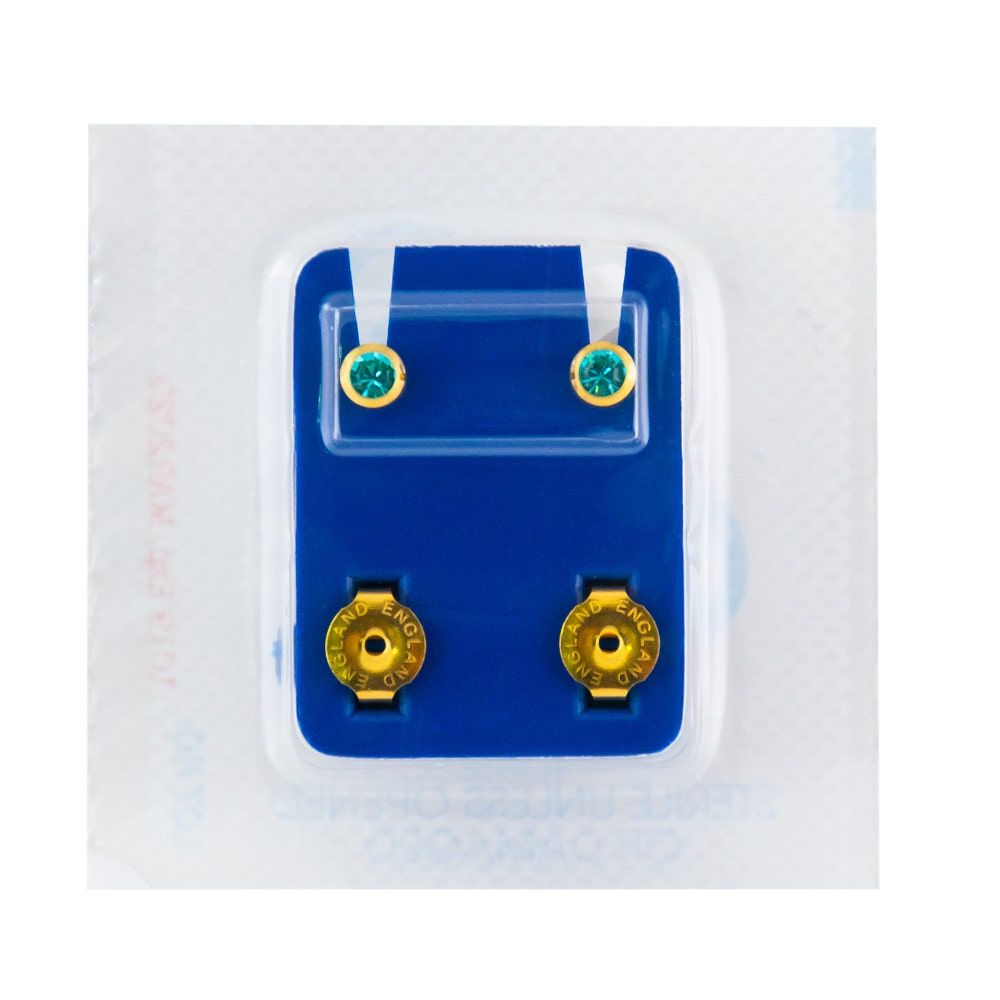 Caflon Singles Birthstone, Aquamarine Gold Plated Earring