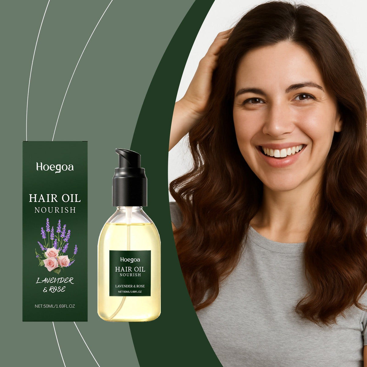 Xunhuo Nourishing Hair Oil, Deep Repair, Moisturizing, Heat Protect, Hair Care ,50ml