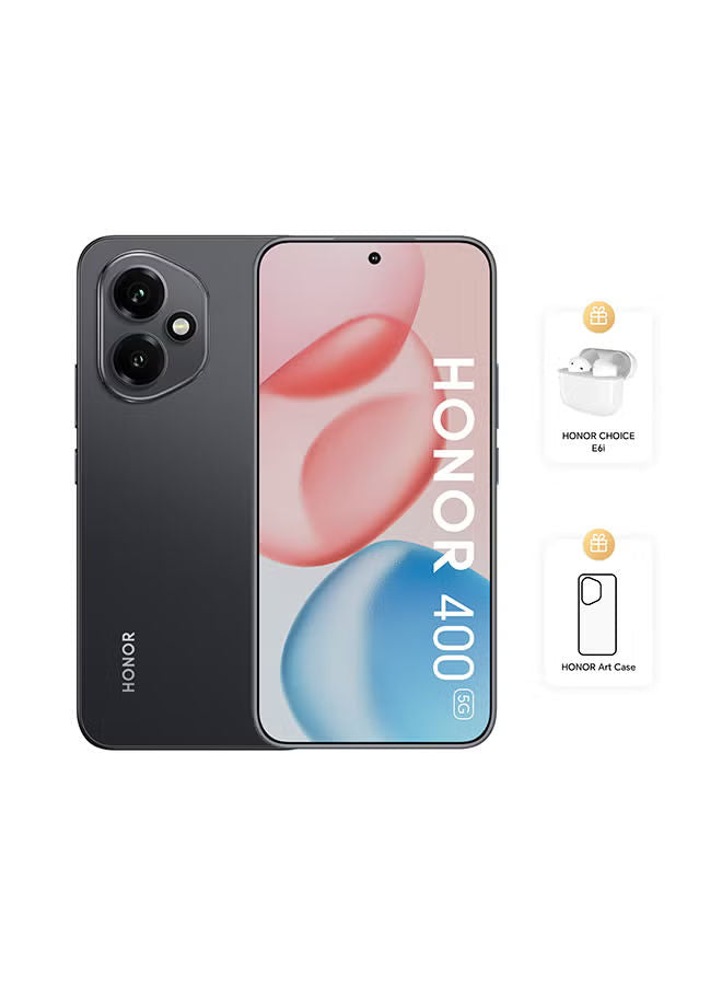 Honor 400 5G Dual SIM Midnight Black 12GB RAM 512GB With Free HONOR CHOICE E6i Earbuds &amp; Case - Middle East Version