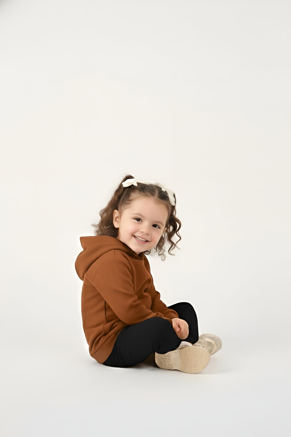 سترة أطفال كلاسيكية كبيرة الحجم من MULU - بني