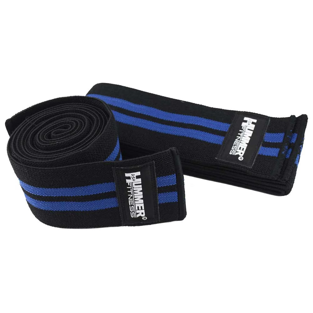 HMR1980 Knee Wrap Black/Blue Line 78" with Velcro