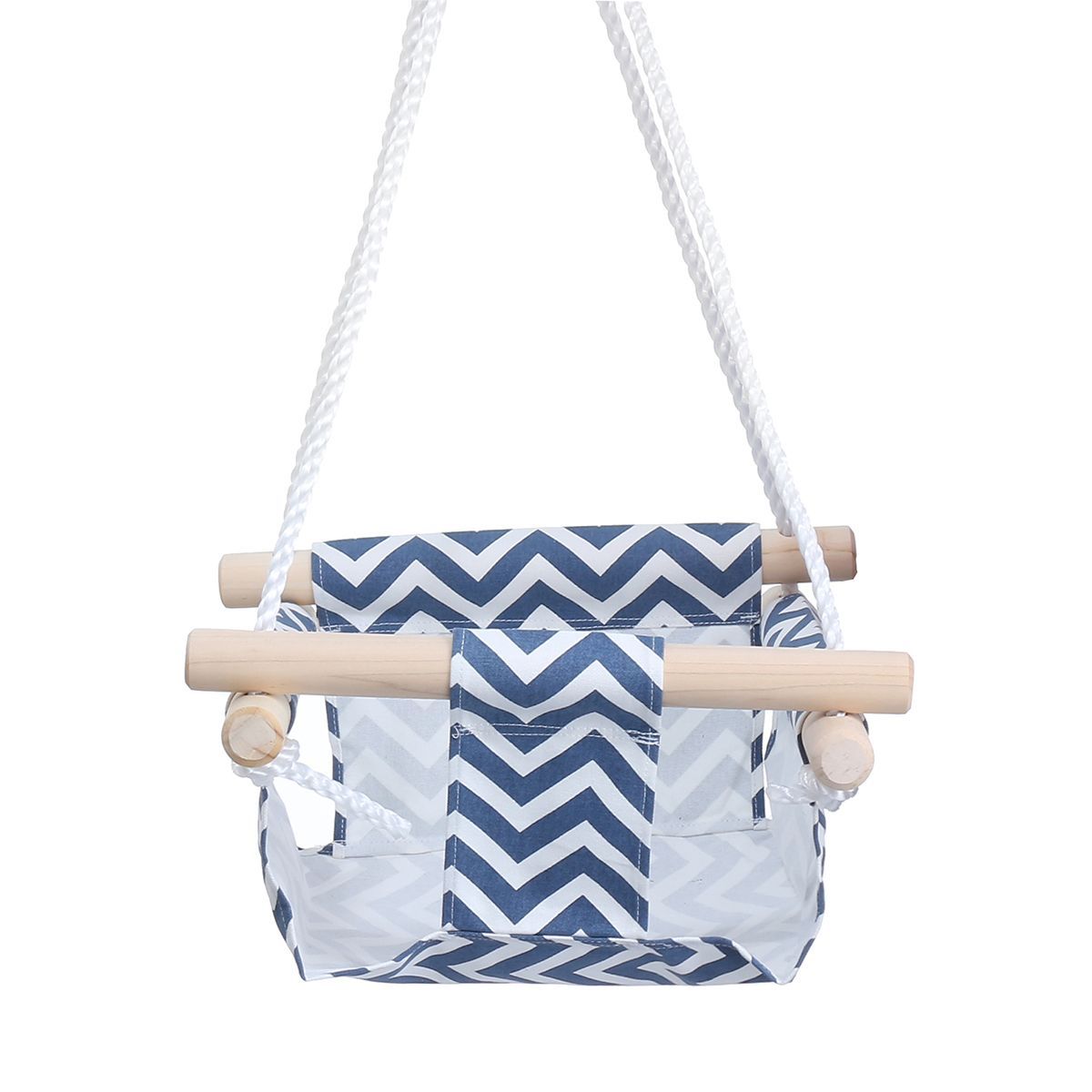 Baby Hanging Swing Seat Wooden Canvas Baby Swing Chair Outdoor Baby Hammock Toddler Toy