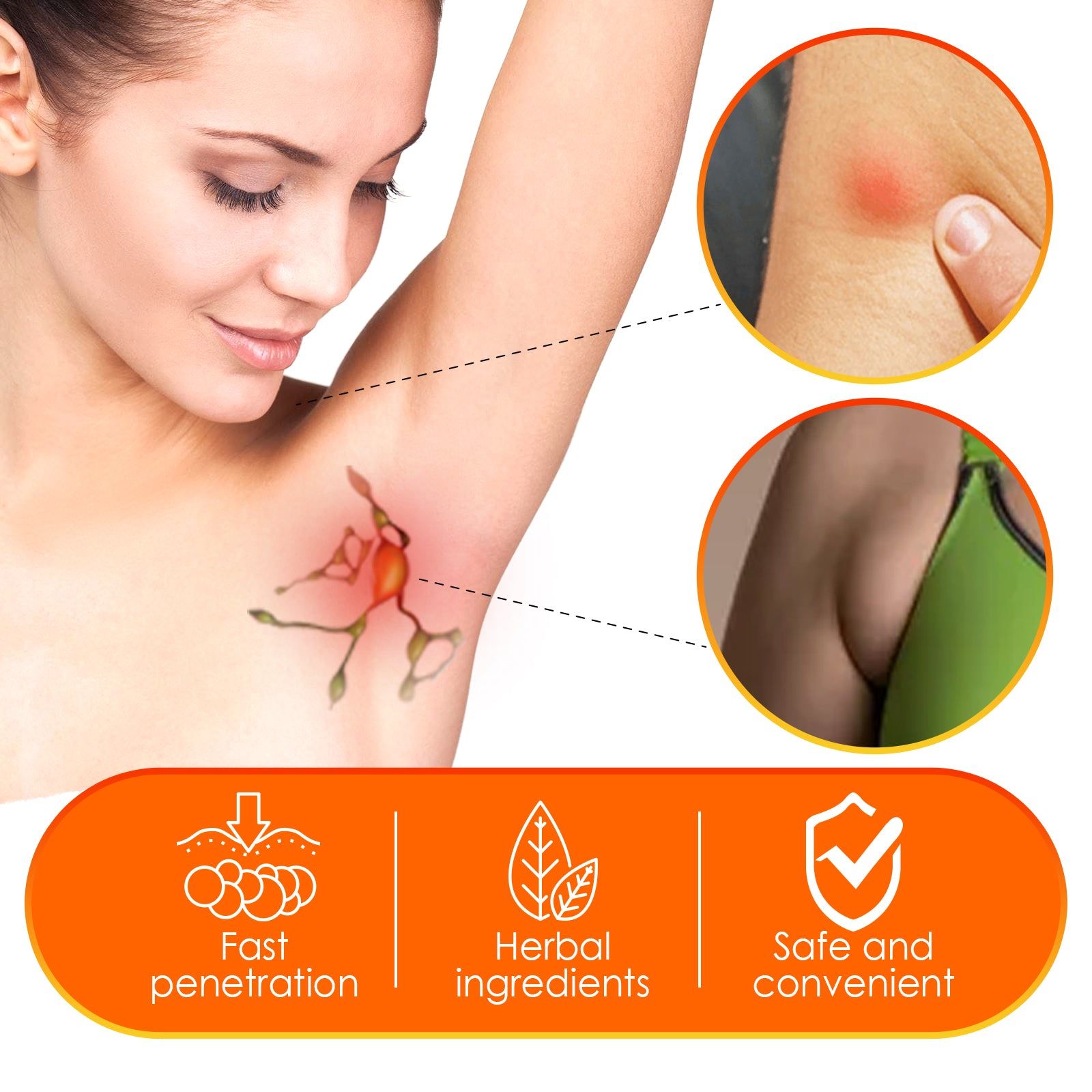 Body Cream for Subcutaneous Massage, Relieve Swelling Pain, Natural Moisturizer ,20g