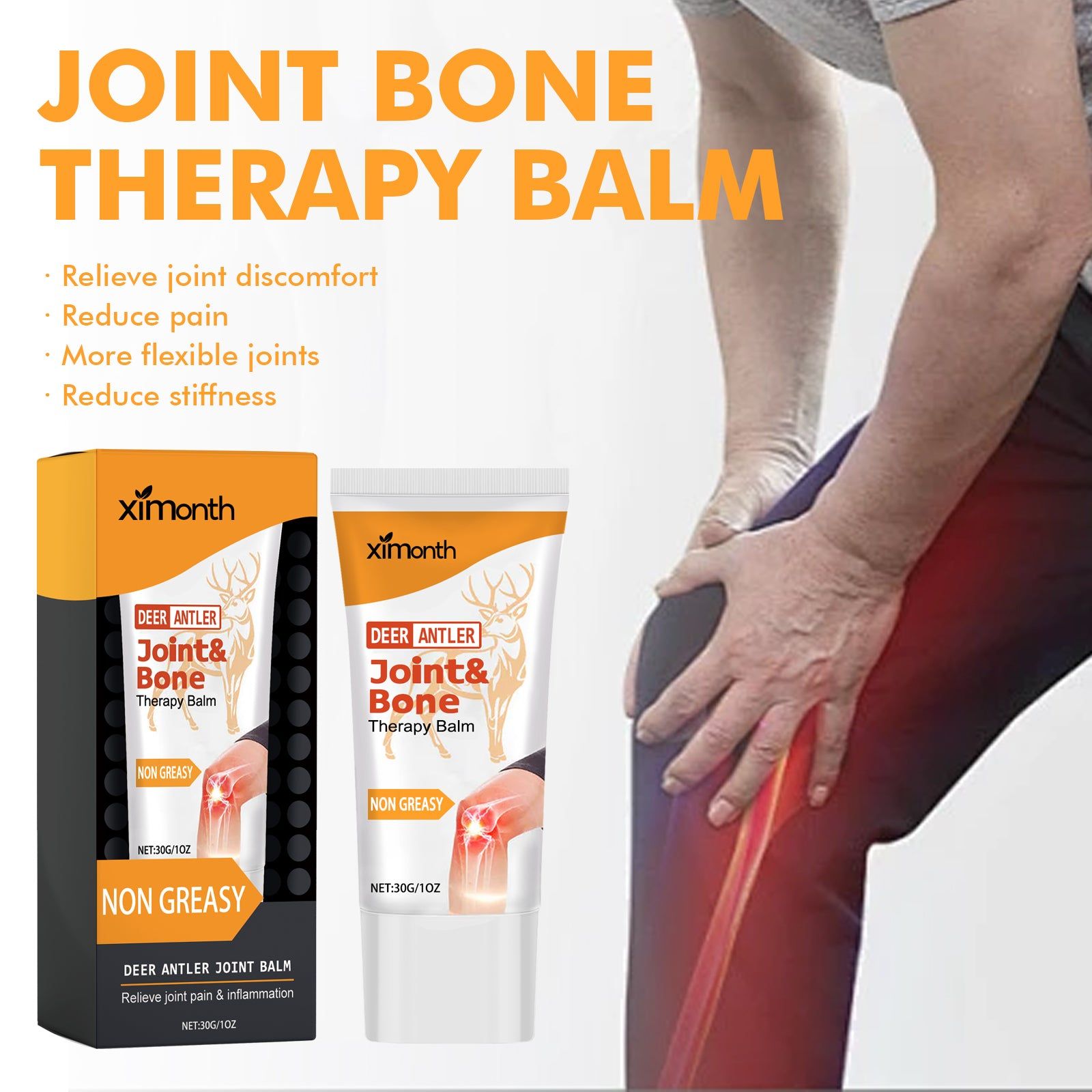 Joint Bone Therapy Balm, Relieve Body Soreness, Arthritis Pain Relief, Fast-Acting, Natural Joint Care ,30g