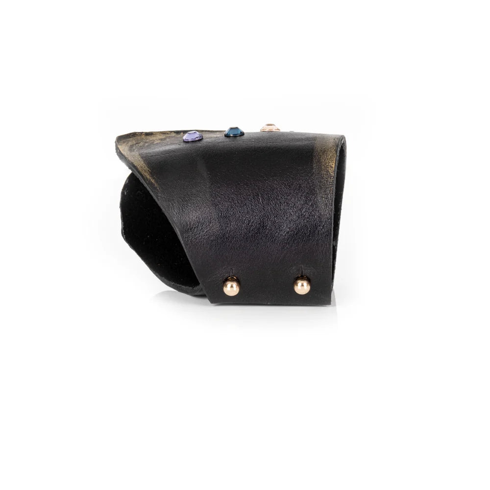 The Dark Cosmic Prism Leather Cuff Statement