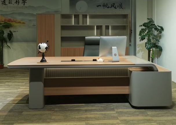 Executive Office Desk with Side Cabinet #HL-28802-L