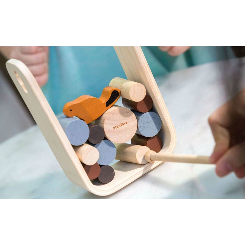 PlanToys Timber Tumble — Wooden Strategy Game