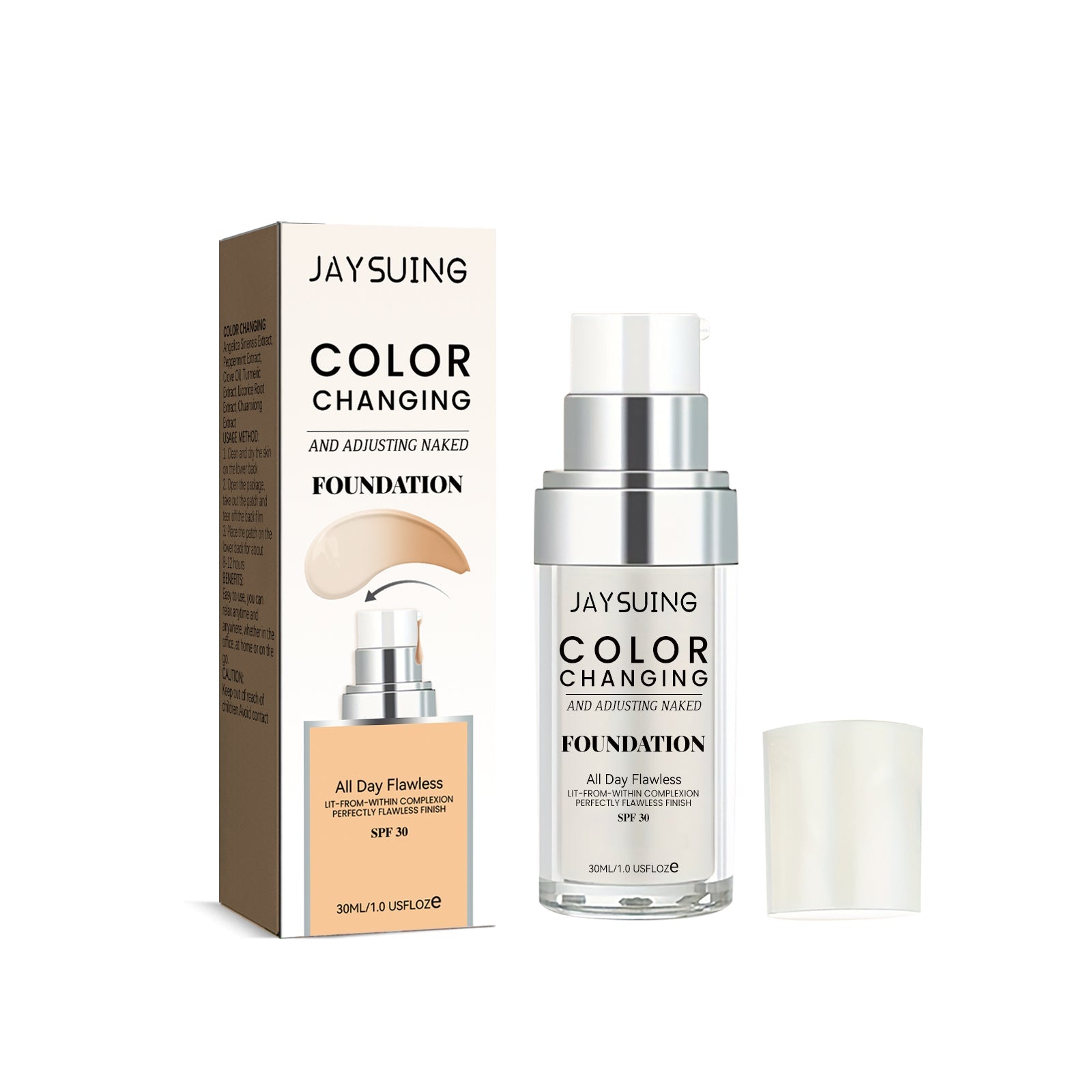 Concealer for Invisible Pores, Oil Control Foundation, Blemish Cover, Long-Lasting ,30ml