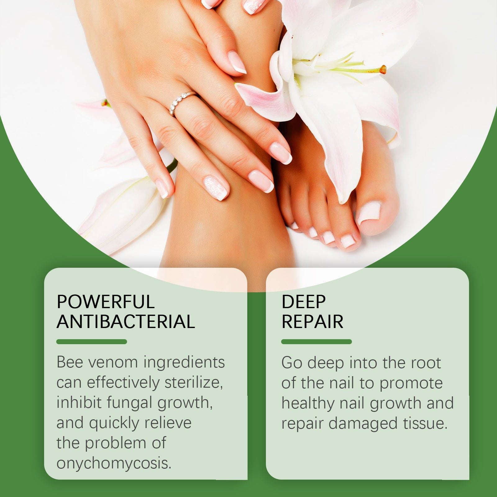 Bee Venom Nail Care Lotion, Moisturizes Brightens, Fights Fungus, Promotes Healthy Nails ,30ml/box